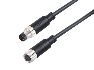 M8 8PIN Male&Female-A Straight Unshielded