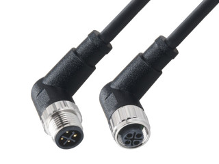 M12 4PIN-S Male&Female Right angled Unshielded