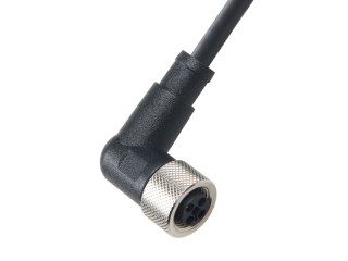 M12 4PIN-T Female Right angled Unshielded