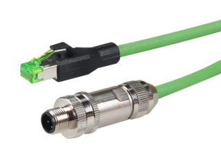 RJ45 to M12 4PIN-D Male Shielded