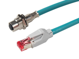 RJ45 to M12 8PIN Male-D Unshielded