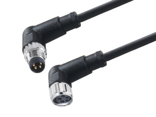 M8 5PIN Male&Female-A Right Angled Unshielded