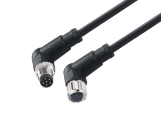 M8 6PIN Male&Female-A Right Angled Unshielded