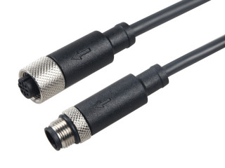 M12 4PIN Male&Female-D Unshielded