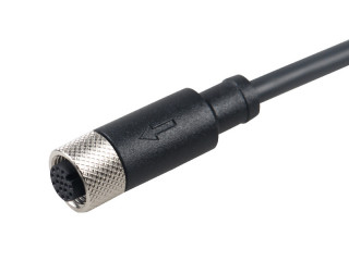 M12 17PIN Female-A Straight Unshielded