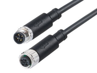 M12 4PIN-S Male&Female Straight Unshielded