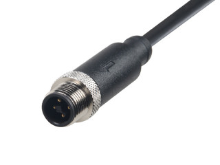 M12 4PIN-T Male Straight Unshielded