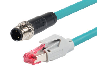 RJ45 to M12 4PIN Male-D Unshielded