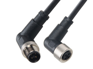 M12 4PIN-T Male&Female Right angled Unshielded