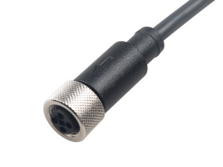 M12 4PIN-T Female Straight Unshielded