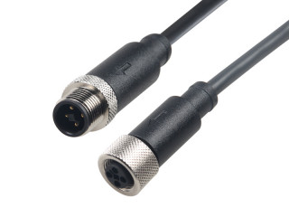 M12 4PIN-T Male&Female Straight Unshielded